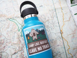 Leave No Trace Sasquatch Sticker, Small 3"  Size on Hydroflask