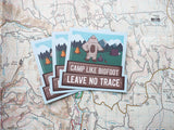 Leave No Trace Sasquatch Stickers