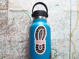 Leave No Trace Hiking Boot Print Sticker on Hydroflask