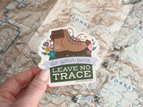 Leave No Trace Hiking Sticker