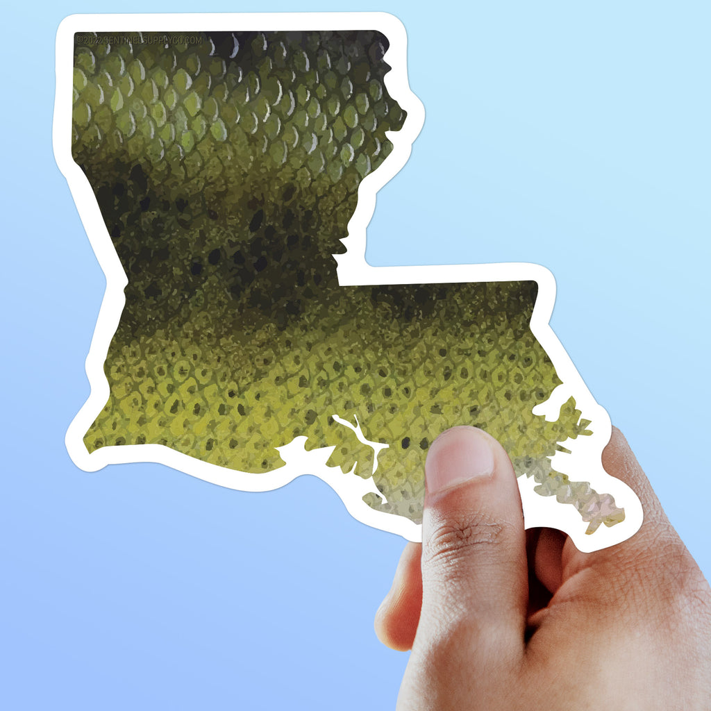 Largemouth Bass Louisiana Bumper Sticker for Fishing Lovers – Sentinel  Supply