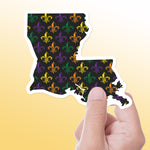 Fleur de Lis Mardi Gras Louisiana Sticker