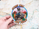 Meerkat Moto Desert Artwork Sticker - 4" Large Size