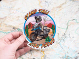 Meerkat Moto Desert Artwork Sticker - 4" Large Size