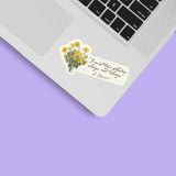 Monet Flowers Quote Sticker