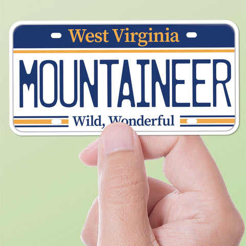 Mountaineer West Virginia License Plate Sticker