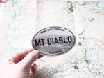 Mount Diablo State Park California White Oval Sticker - 4"