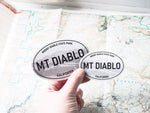 Mount Diablo State Park California White Oval Sticker - 3" & 4"