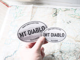 Mount Diablo State Park California White Oval Sticker - 3" & 4"