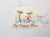 My Happy Place Beach Sticker