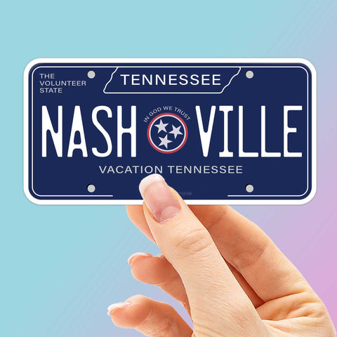 Nashville Tennessee License Plate Sticker