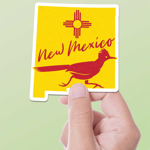 Roadrunner New Mexico Flag Sticker