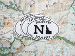 White Oval North Idaho Stickers