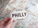 Philly Skyline Sticker - 4" Bumper Sticker Size