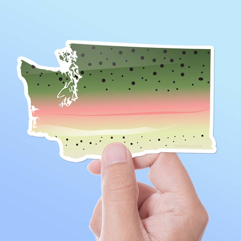 Rainbow Trout Washington Fishing Sticker