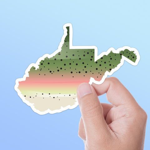 Rainbow Trout West Virginia Fishing Sticker