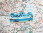 Ramble On Led Zeppelin Lyrics Nature Sticker - Ocean Beach