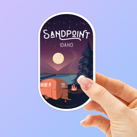 Sandpoint ID Sticker with Lake Pend Oreille