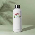 Santa I Know Him Elf Quote Christmas Movie Sticker on Water Bottle