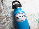 Smith Rock Oregon White Oval Stickers - 3" on Hydroflask