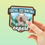 Social Distancing Expert Bigfoot Sticker
