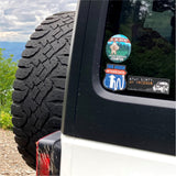 Too Much Interstate Road Trip Sticker on Jeep