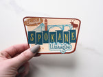 Retro Spokane Sticker