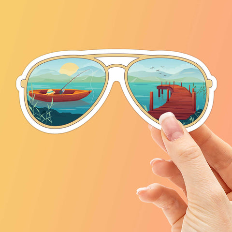 Sunglasses Lake Sticker