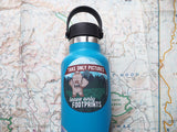 Take Only Pictures Hiking Bigfoot Sticker on Hydroflask
