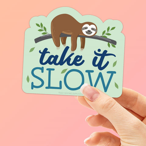 Take It Slow Sloth Sticker