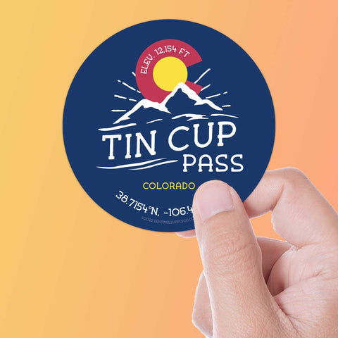 Tin Cup Pass Colorado Stickers