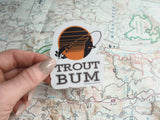 Trout Bum Fly Fishing Sticker