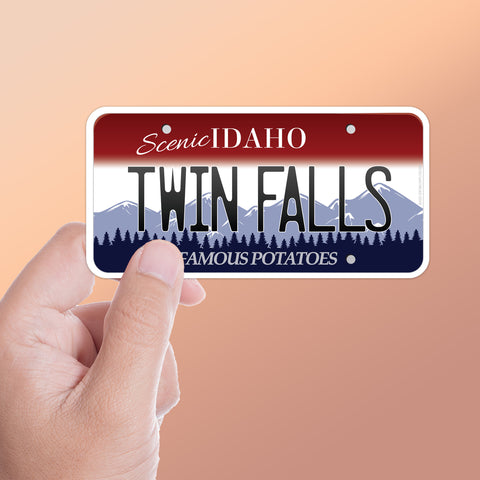 Twin Falls Idaho License Plate Sticker