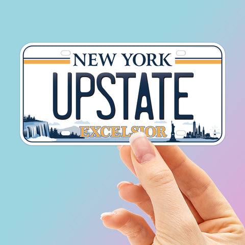 Upstate New York License Plate Sticker