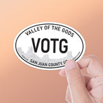 Valley of the Gods, Utah White Oval Bumper Sticker