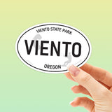 Viento State Park Oregon White Oval Bumper Sticker