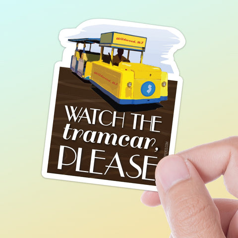 Watch the Tramcar Wildwood NJ Boardwalk Sticker