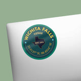 Wichita Falls Texas Coordinates Sticker