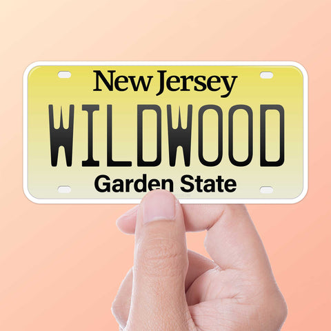 Wildwood NJ License Plate Sticker