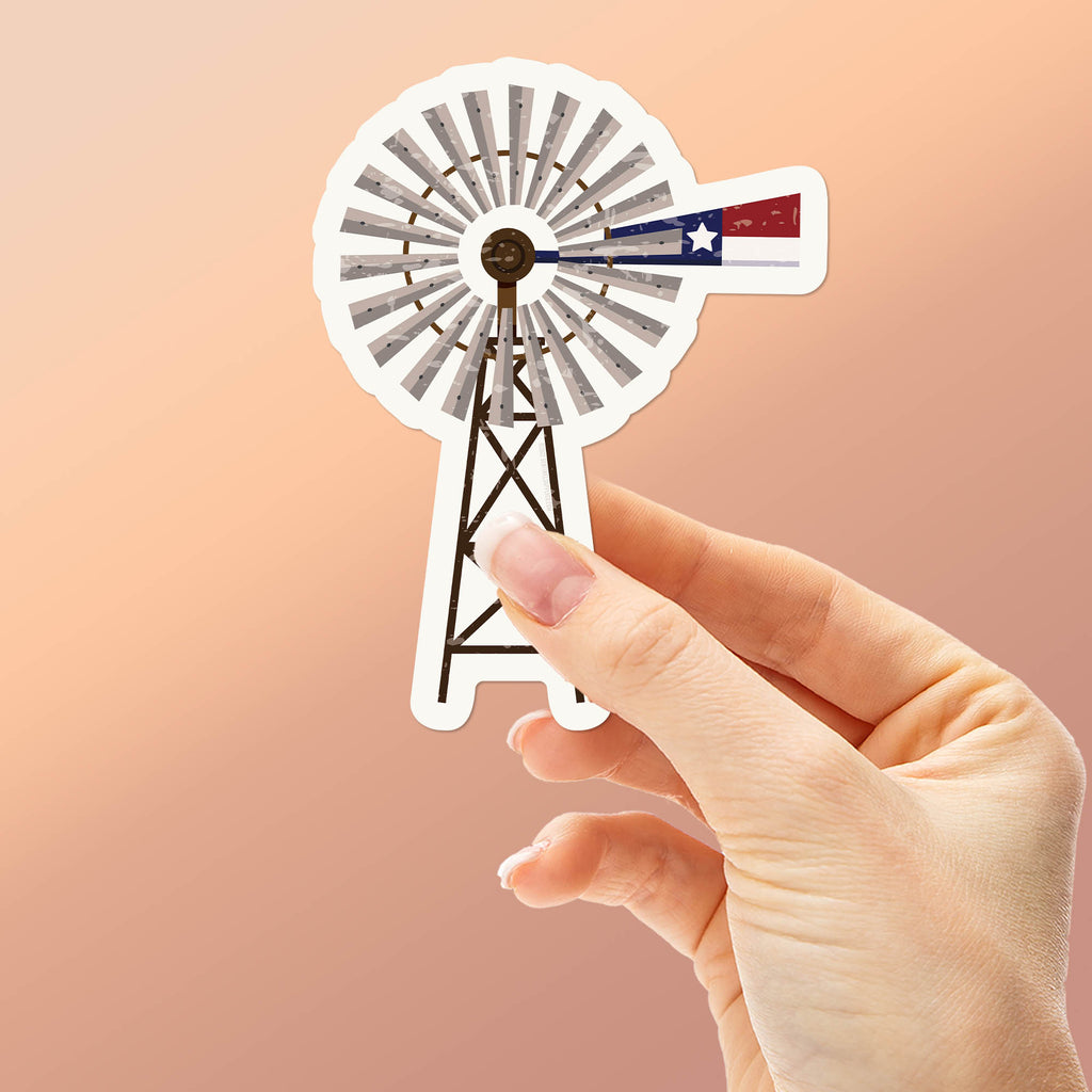 Cute Texas Flag Windmill Sticker for Drink Tumblers – Sentinel Supply