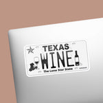 Texas Wine Country License Plate Sticker