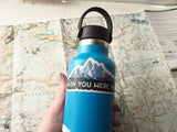 Wish You Were Here Pink Floyd Lyrics Sticker on Hydroflask