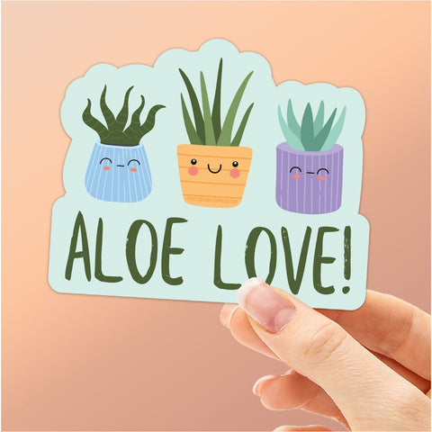 Aloe Love Cute Succulent Sticker