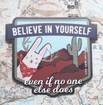 Believe Jackalope Sticker