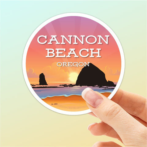 Haystack Rock Cannon Beach Sticker