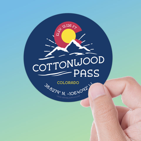 Cottonwood Pass Colorado Sticker