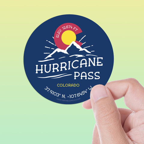 Hurricane Pass Colorado Sticker