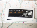 Stay Dirty Land Cruiser FJ40 Stickers