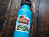 Leave No Trace Hiking Sticker on Water Bottle
