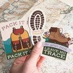 Leave No Trace Sticker Pack of 3
